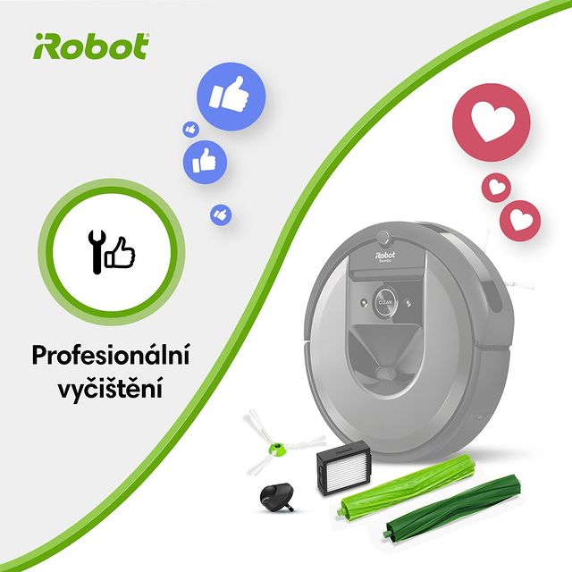 Soutěž pro fanoušky iRobot! Hlasujte v komentářích 👍 pro profesionální
vyčištění X ❤️ pro příslušenství ;-)