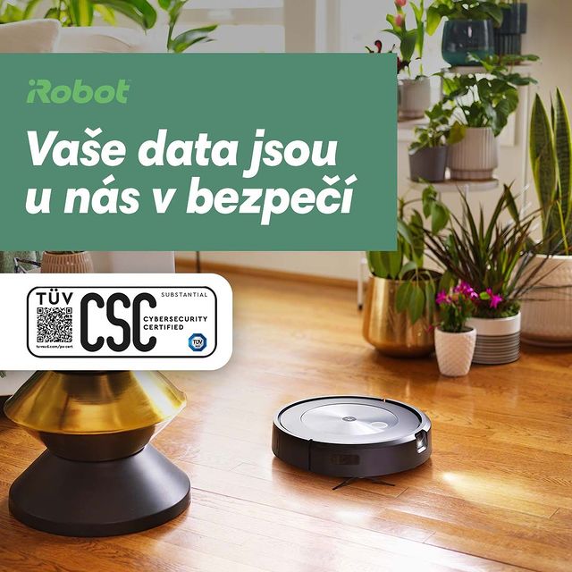 Používáme nejmodernější technologie a nezapomínáme na vaše data i soukromí. 👀

Proto jsme získali nejpřísnější německý bezpečnostní certifikát TÜV pro naši nejtechnologičtější novinku j7 a j7+. Buďte si jistí, že vaše data jsou u nás bezpečně šifrovaná a v bezpečí. 👮

U novinky Roomby j7 a j7+ se rozhodujete v aplikaci iRobot HOME, jestli fotku 📷 překážky (boty, ponožky nebo psí 💩) Roomba odešle pro kontrolu jen vám do mobilu 📱, či jí dovolíte zaslat i do centrální databáze pro vylepšování systému. #irobot  #roombaj7 #rambomezivysavaci #irobotlove
.
.
.
.
.
#Roomba #irobotcz #irobotjekvalita #irobotroomba #roombaby #robotickyvysavac #uklid #chytradomacnost #domacispotrebice #tipynadarky #vysavac #vysavani #elektro #dodomacnosti #rodina #volnycas #tech #smarthome