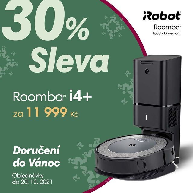 Nejvýhodnější letošní dárek pod stromeček 🎄? Zlatá střední cesta a zároveň naše nejvýhodnější letošní akce je robotický vysavač iRobot Roomba i4+! Sleva je 5 000 kč! 💰 Roomba i4+ se automaticky vysype, uklidí neomezeně velké prostory a má novou velkokapacitní baterii. S ní na 1 zátah uklidí většinu domácností. A kdyžtak se během úklidu dobije 🤟. Darujte si více času a pohody 🦥. Více na www.irobot.cz
#irobot #roombai4plus #irobotlove
.
.
.
.
.
#roomba #irobotcz #irobotjekvalita #irobotroomba #roombaby #robotickyvysavac #uklid #chytradomacnost #domacispotrebice #tipynadarky #vysavac #vysavani #elektro #dodomacnosti #rodina #volnycas #tech #smarthome
